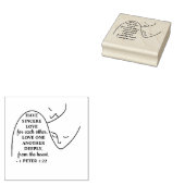 1 Peter 1:22 - バレンタインデーの聖書の言葉 ラバースタンプ (押印)