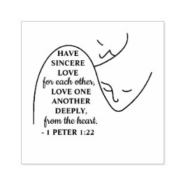 1 Peter 1:22 - バレンタインデーの聖書の言葉 ラバースタンプ