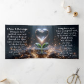 1 Peter 1:22-25 KJV Tract – 純粋なハートと種子 三つ折りカード (内部)