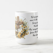 1 Peter 1:3 生ける希望の聖書アート コーヒーマグカップ (中央)