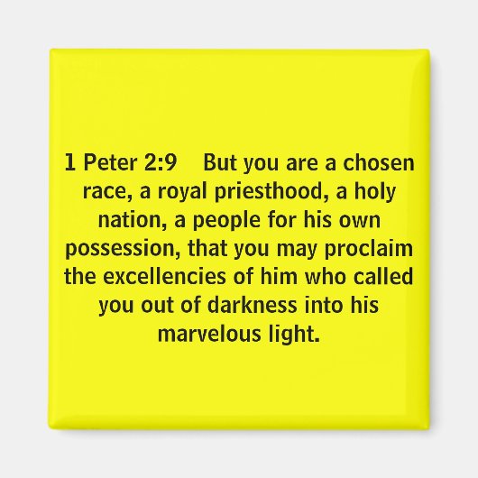 1 Peter 2:9しかし、あなたは選ばれたレース、ロイである… マグネット (正面)