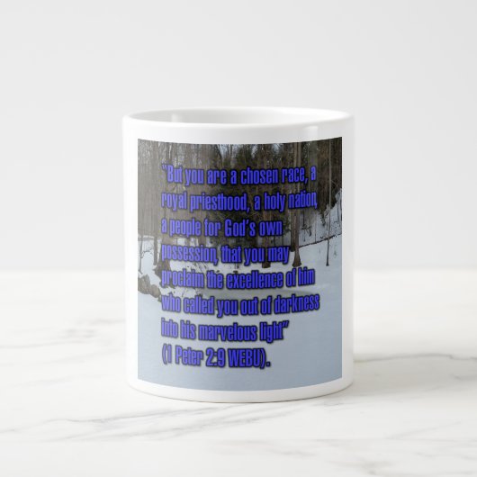 1 Peter 2:9 WEBU Mug ジャンボコーヒーマグカップ (正面)