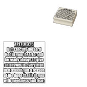 1 Peter 3:15 KJV 聖書の詩 ラバースタンプ (押印)