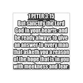 1 Peter 3:15 KJV 聖書の詩 ラバースタンプ (インプリント)