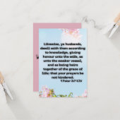 1 Peter 3:7 KJVバイブル聖なる書物、 経典Pic Greeting Card カード (正面/裏面インサイチュ)