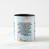 1 Peter 3:7 KJV聖書聖なる書物、 経典Pic 2-Tone Mug マグカップ (中央)