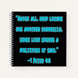 1 Peter 4:8 愛し合うことを続けよう ノートブック