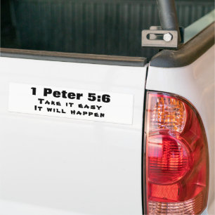 1 Peter 5:6謙虚に行きなさい バンパーステッカー