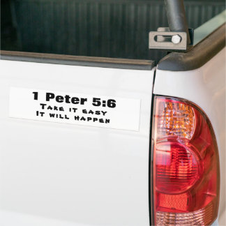 1 Peter 5:6 謙虚であれ、きっと良いことがある バンパーステッカー