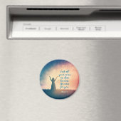 1 Peter 5:7あなたがたの気にすべてを彼に投げ付け聖なる書物、 経典 マグネット (インサイチュ (食洗機))