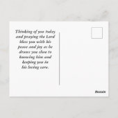 1 Peter 5:7あなたの不安を彼に投げ込む聖書の聖句 ポストカード (裏面)