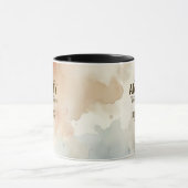 1 Peter 5:7あなたの不安を彼に投げ込む聖書の聖句 マグカップ (中央)