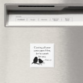 1 Peter 5:7あなたの全てを彼に投げ気につける マグネット (インサイチュ (食洗機))