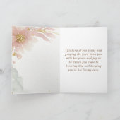 1 Peter 5:7あなたの全てを彼気にの聖句に投げなさい カード (内部)