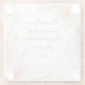 1 Peter 5:7あなたの全てを彼気にの聖句に投げなさい ガラスコースター (裏面)