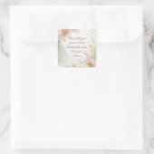 1 Peter 5:7あなたの全てを彼気にの聖句に投げなさい スクエアシール (バッグ)