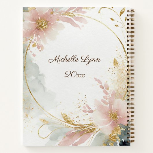 1 Peter 5:7あなたの全てを彼気にの聖句に投げなさい ノートブック (裏面)