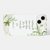 1 Peter 5:7すべてのあなたの気にを彼の上に投げる引用文 iPhoneケース (裏面横)