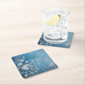 1 Peter 5:7聖書の詩のイメージ スクエアペーパーコースター (インサイチュ)