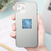 1 Peter 5:7 「すべての心配を彼にゆだねる」 ブルーフローラル シール (スマートフォン)