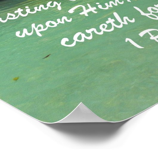 1 Peter 5:7 ポスター (角)