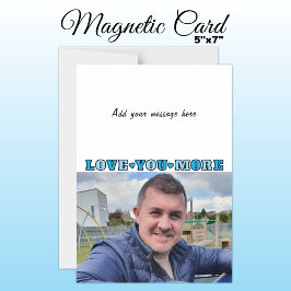 1 photo add text love you blue magnetic card マグネット招待状