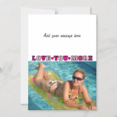 1 photo add text love you pink magnetic card マグネット招待状 (正面)