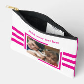 1 photo add text pink white アクセサリーポーチ (見開き)