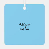 1 photo custom text keepsake blue メタルオーナメント (裏面)