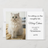 1 Photo Family Pet Funny Naughty List Humor Custom シーズンカード (正面)