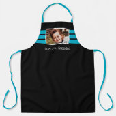 1 photo love you grandad black blue エプロン (正面)