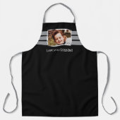 1 photo love you grandad black grey エプロン (正面)