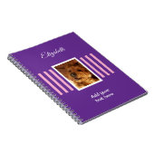 1 photo name text pink purple ノートブック (右側)