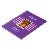 1 photo name text pink purple ノートブック (左側)