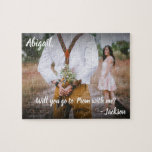 1 Photo Prom or HOCO Proposal Cute Promposal Idea ジグソーパズル<br><div class="desc">Ask a girl or boy to prom in style with this personalized photo promposal puzzle. (IMAGE PLACEMENT TIP: An easy way to center a photo exactly how you want is to crop it before uploading to the Zazzle website.) Design features a modern calligraphy script typography, customized message, and a picture...</div>