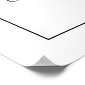 1 Photo QR Code Elegant Newspaper Wedding Program ポスター (角)