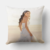 1 Photo Quinceañera Crown Burgundy & Gold Keepsake クッション (裏面)