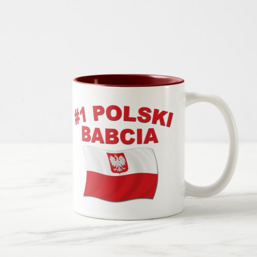 #1 Polski Babcia ツートーンマグカップ (右)