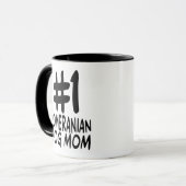 #1 Pomeranian Dog Mom - World's Best Fur Mom マグカップ (正面左)