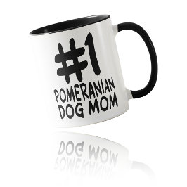 #1 Pomeranian Dog Mom - World's Best Fur Mom マグカップ