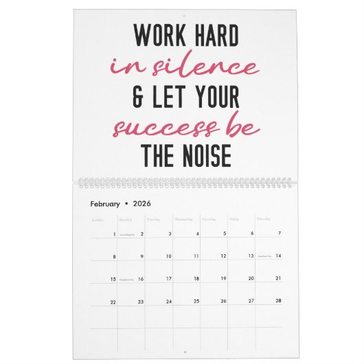 1 Powerful Woman in The Making Motivation Goals カレンダー (2月 2026)