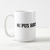 #1 Pusの猟犬のマグ コーヒーマグカップ (左)