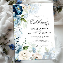 1 QRコードにダスティブルーネイビージュベージュ結婚すべて 招待状