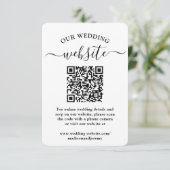 1 QRコードの結婚Webサイトエレガント写真エンクロージャ 出欠カード (スタンド正面)