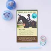 1 QRコード+子供の乗馬クラスフライヤー チラシ (シングル)