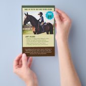 1 QRコード+子供の乗馬クラスフライヤー チラシ (ハンドル)