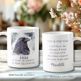 1. Raven 2026 Year of Change Powerful Intention コーヒーマグカップ