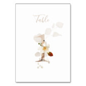 1 Rustic+Floral+Handwritten+Script ウェディング テーブルナンバー (正面)