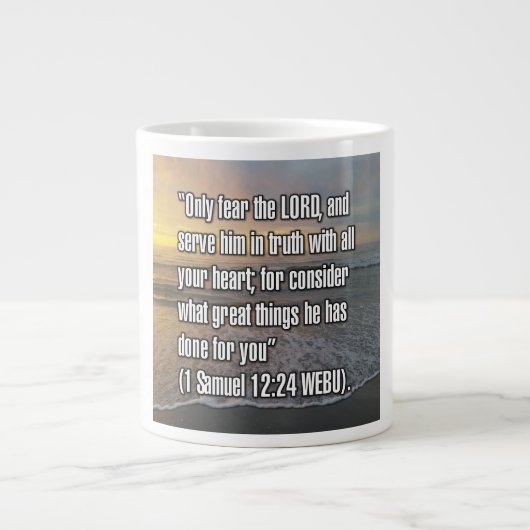 1 Samuel 12:24 WEBU Mug ジャンボコーヒーマグカップ (正面)