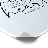 1 Samuel 1:27デュアルフォントブルー背景 ポスター (角)